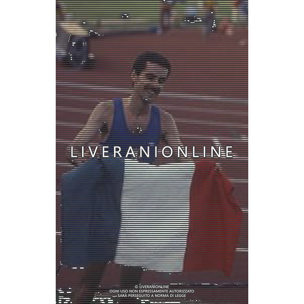 RETROSPETTIVA ALBERTO COVA ATLETA NELLA FOTO ALBERTO COVA AI MONDIALI DI ATLETICA NELL\'ANNO 1983 A HELSINKI AG ALDO LIVERANI SAS 