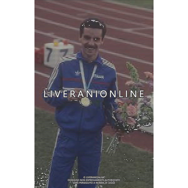 RETROSPETTIVA ALBERTO COVA ATLETA NELLA FOTO ALBERTO COVA AI MONDIALI DI ATLETICA NELL\'ANNO 1983 A HELSINKI AG ALDO LIVERANI SAS 