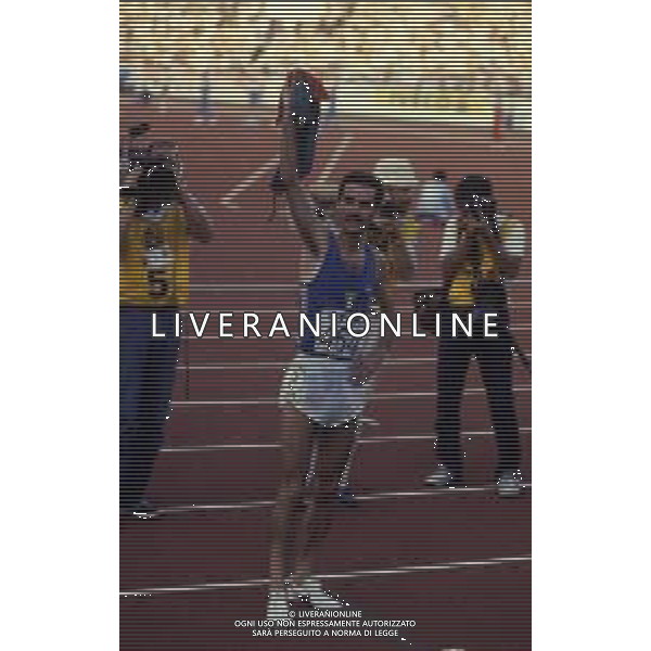 RETROSPETTIVA ALBERTO COVA ATLETA NELLA FOTO ALBERTO COVA AI MONDIALI DI ATLETICA NELL\'ANNO 1983 A HELSINKI AG ALDO LIVERANI SAS 