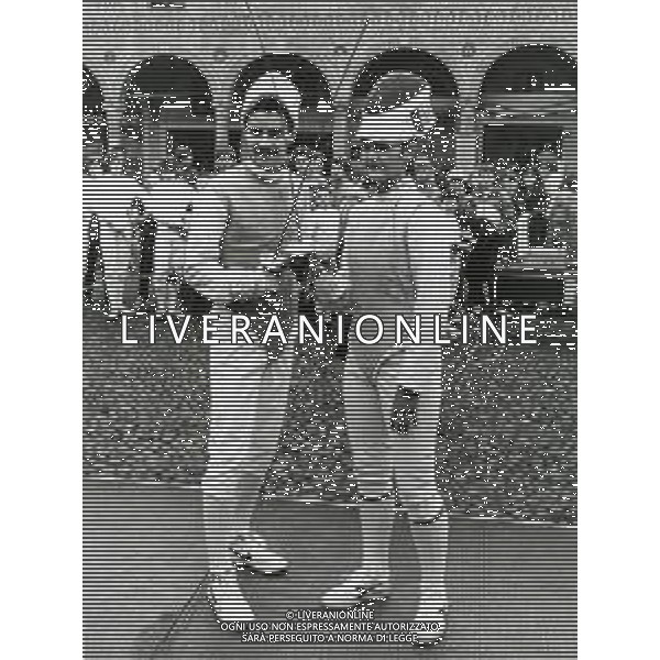 RETROSPETTIVA ALBERTO COVA ATLETA NELLA FOTO ALBERTO COVA CON DORINA VACCARONI A VIGEVANO NELL\'ANNO 1984 AG ALDO LIVERANI SAS 