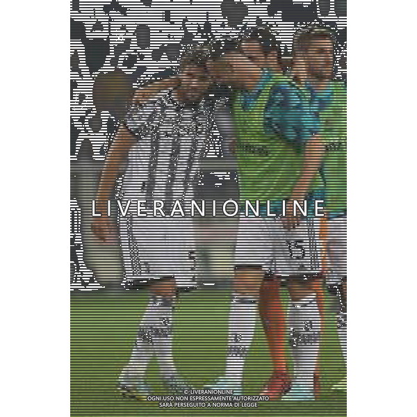 Torino 15.10.2022 Stadio Grande Torino ©Manuela Viganti/Agenzia Aldo Liverani Torino vs Juventus Campionato Calcio Serie A TIM 2022/2023 10a giornata Nella foto: manuel locatelli e federico gatti a fine gara esultanza ©AGENZIA ALDO LIVERANI SAS