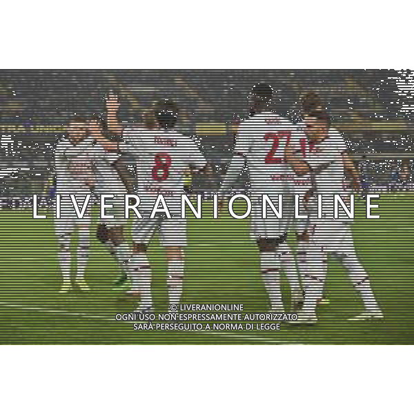 esultanza Milan dopo il gol del 2 a 1 Hellas Verona vs Milan Verona 16-10-2022 Stadio Marcantonio Bentegodi Campionato Serie A TIM - 10a giornata foto Roberto Garavaglia/ag. Aldo Liverani sas/ AGENZIA ALDO LIVERANI SAS