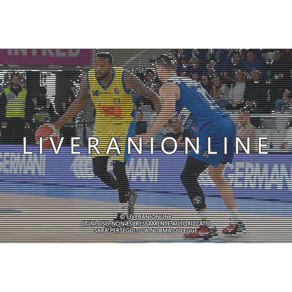 Julian Stone durante il match tra Germani Basket Brescia e Ginova Scafati valido per la terza giornata del campionato Italiano di basket serie A1 basketball. 16 Ottobre 2022, Pala Leonessa A2A, Brescia Italia ©Tommasini Roberto/AGENZIA ALDO LIVERANI SAS