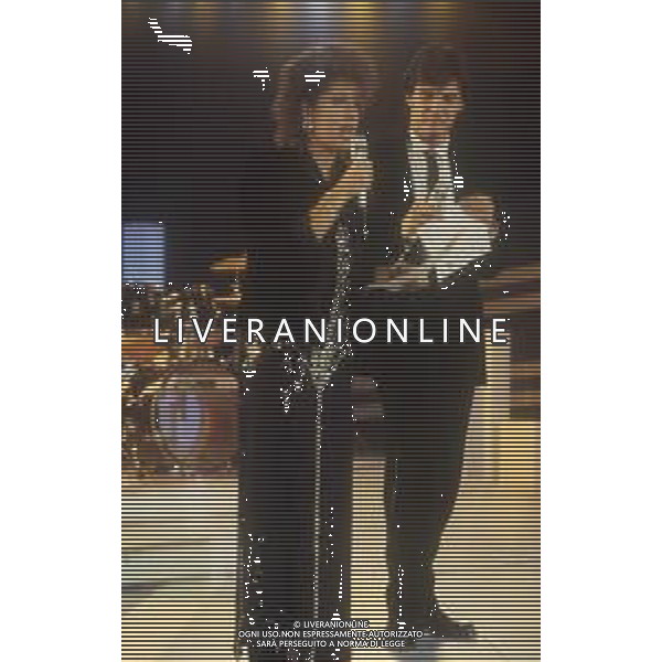 RETROSPETTIVA ANNA PETTINELLI CONDUTTRICE RADIOFONICA NELLA FOTO ANNA PETTINELLI NELL\'ANNO 1988 CON GIANNI BERARDINIS AG ALDO LIVERANI SAS