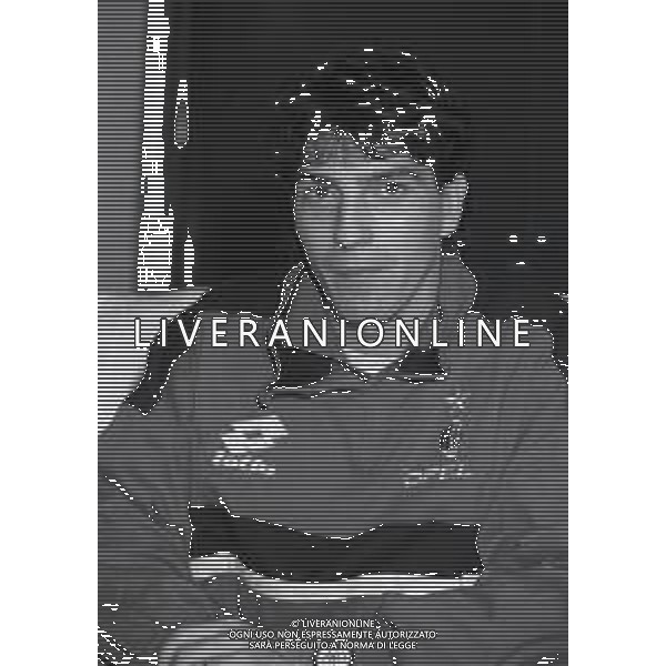 RETROSPETTIVA ALESSANDRO MELLI CALCIATORE NELLA FOTO ALESSANDRO MELLI AL MILAN CALCIO NELL\'ANNO 1994-1995 AG ALDO LIVERANI SAS 