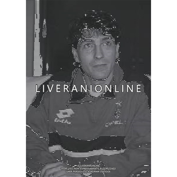 RETROSPETTIVA ALESSANDRO MELLI CALCIATORE NELLA FOTO ALESSANDRO MELLI AL MILAN CALCIO NELL\'ANNO 1994-1995 AG ALDO LIVERANI SAS 