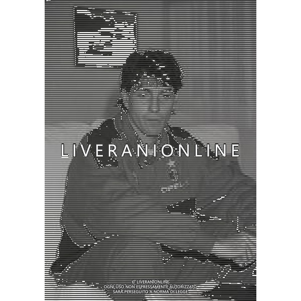 RETROSPETTIVA ALESSANDRO MELLI CALCIATORE NELLA FOTO ALESSANDRO MELLI AL MILAN CALCIO NELL\'ANNO 1994-1995 AG ALDO LIVERANI SAS 