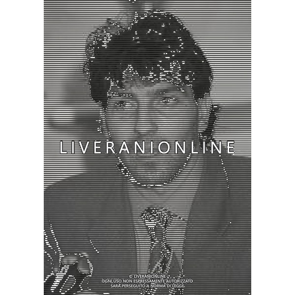 RETROSPETTIVA ALESSANDRO MELLI CALCIATORE NELLA FOTO ALESSANDRO MELLI AL MILAN CALCIO NELL\'ANNO 1994-1995 AG ALDO LIVERANI SAS 