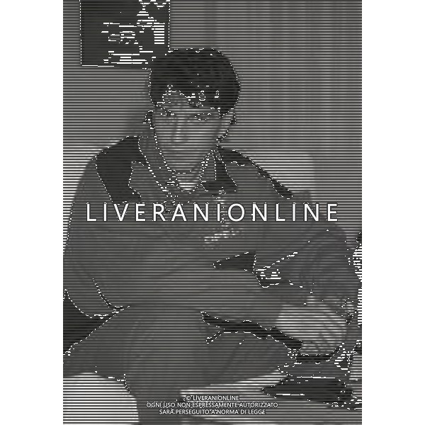 RETROSPETTIVA ALESSANDRO MELLI CALCIATORE NELLA FOTO ALESSANDRO MELLI AL MILAN CALCIO NELL\'ANNO 1994-1995 AG ALDO LIVERANI SAS 
