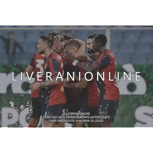 TVRG esultanza Genoa dopo il gol dell\'1 a 0 Albert Gudmundsson Genoa vs Spal Genova 18-10-2022 Stadio Luigi Ferraris - Marassi Coppa Italia Frecciarossa - 16mi di finale foto Roberto Garavaglia/ag. Aldo Liverani sas / AG. ALDO LIVERANI SAS