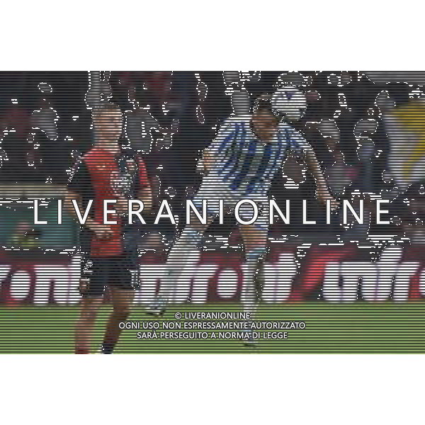 TVRG Alessandro Murgia (Spal) e sulla SX Albert Gudmundsson (Genoa) Genoa vs Spal Genova 18-10-2022 Stadio Luigi Ferraris - Marassi Coppa Italia Frecciarossa - 16mi di finale foto Roberto Garavaglia/ag. Aldo Liverani sas / AG. ALDO LIVERANI SAS