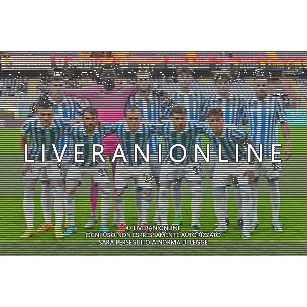 TVRG la formazione della Spal, in piedi da SX Georgi Tunjov, Demba Thiam, Niccolo\' Zanellato, Patryk Peda, Christian Dalle Mura e Alessandro Murgia; in basso da SX Gabriele Moncini, Alberto Almici, Lorenzo Dickmann, Raffaele Celia e Salvatore Esposito Genoa vs Spal Genova 18-10-2022 Stadio Luigi Ferraris - Marassi Coppa Italia Frecciarossa - 16mi di finale foto Roberto Garavaglia/ag. Aldo Liverani sas