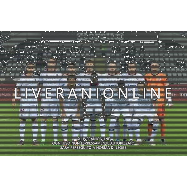 Torino 18.10.2022 Stadio Olimpico Grande Torino TVMV¬©Manuela Viganti/Agenzia Aldo Liverani Torino vs Cittadella Sedicesimi di Coppa Italia Frecciarossa Nella foto : Formazione Cittadella-(In piedi: Tommaso Cassandro-Andrea Magrassi-Simone Branca-Dario Del Fabro-Domenico Frare-Nicola Pavan-Luca Maniero)- (Accosciati:Andrea Danzi-Mamadou Tounkara-Carlos Embalo-Gian Filippo Felicioli / AGENZIA ALDO LIVERANI SAS