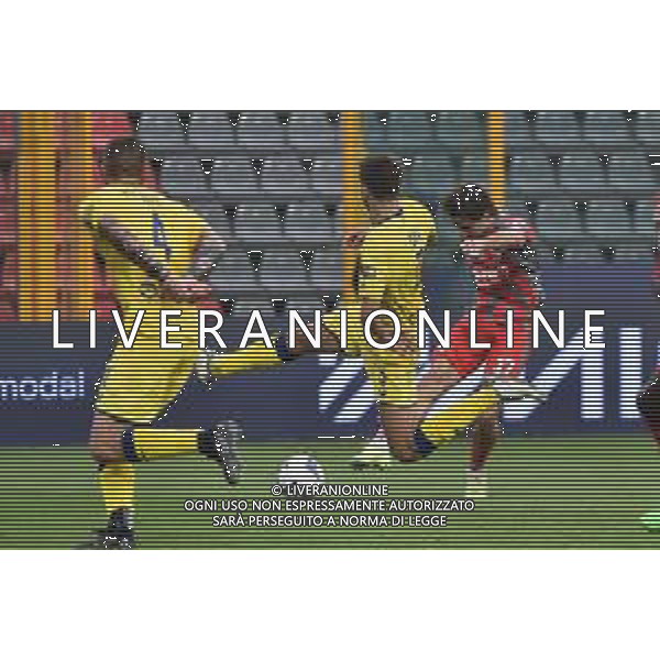 TVRG Leonardo Sernicola (Cremonese) segna il gol del 3 a 2 Cremonese vs Modena Cremona 20-10-2022 Stadio Giovanni Zini Coppa Italia Frecciarossa - 16mi di finale foto Roberto Garavaglia/ag. Aldo Liverani sas / AGENZIA ALDO LIVERANI SAS