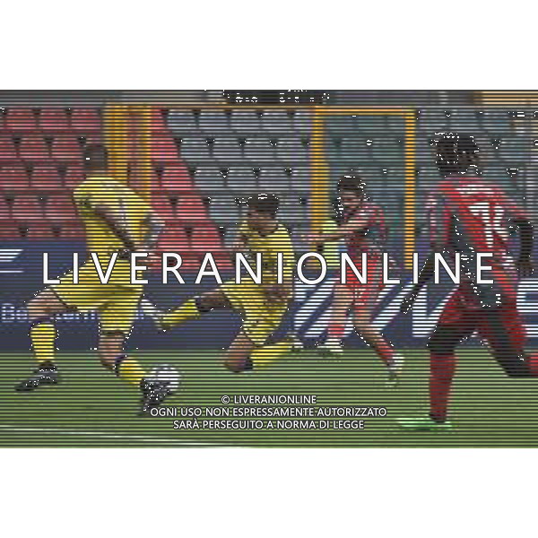 TVRG Leonardo Sernicola (Cremonese) segna il gol del 3 a 2 Cremonese vs Modena Cremona 20-10-2022 Stadio Giovanni Zini Coppa Italia Frecciarossa - 16mi di finale foto Roberto Garavaglia/ag. Aldo Liverani sas / AGENZIA ALDO LIVERANI SAS