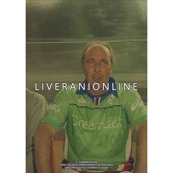 1999-2000 VAL DI FIEMME-PARTITA AMICHEVOLE SAMPDORIA CALCIO NELLA FOTO GIAN PIERO VENTURA ALLENATORE SAMPDORIA CALCIO AG ALDO LIVERANI SAS