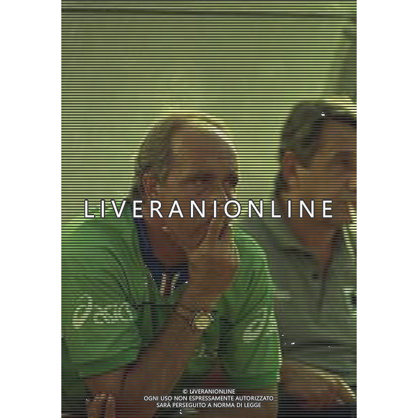 1999-2000 VAL DI FIEMME-PARTITA AMICHEVOLE SAMPDORIA CALCIO NELLA FOTO GIAN PIERO VENTURA ALLENATORE SAMPDORIA CALCIO AG ALDO LIVERANI SAS