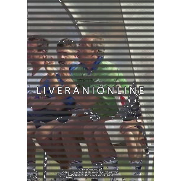 1999-2000 VAL DI FIEMME-PARTITA AMICHEVOLE SAMPDORIA CALCIO NELLA FOTO GIAN PIERO VENTURA ALLENATORE SAMPDORIA CALCIO AG ALDO LIVERANI SAS
