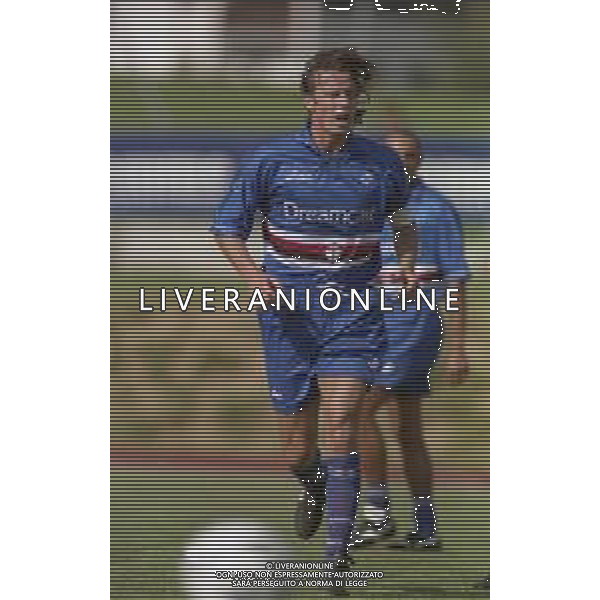 1999-2000 VAL DI FIEMME-PARTITA AMICHEVOLE SAMPDORIA CALCIO NELLA FOTO FRANCESCO PALMIERI AG ALDO LIVERANI SAS