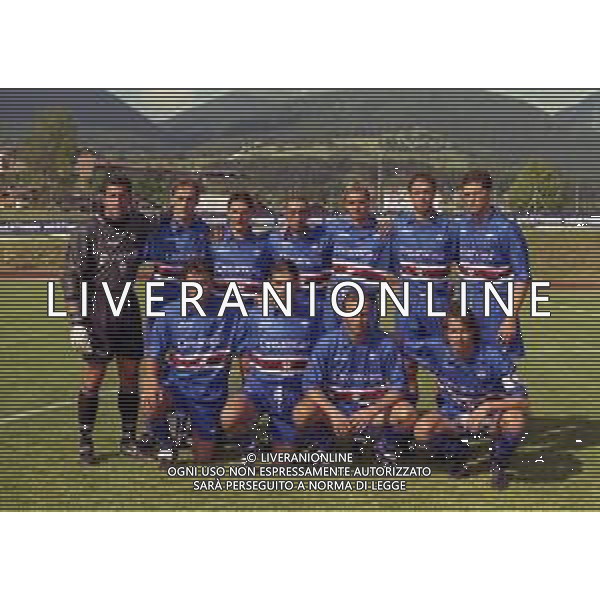 1999-2000 VAL DI FIEMME-PARTITA AMICHEVOLE SAMPDORIA CALCIO NELLA FOTO FORMAZIONE SAMPDORIA 1999-2000 AG ALDO LIVERANI SAS