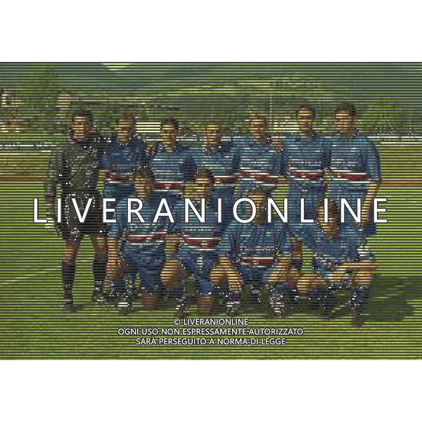 1999-2000 VAL DI FIEMME-PARTITA AMICHEVOLE SAMPDORIA CALCIO NELLA FOTO FORMAZIONE SAMPDORIA 1999-2000 AG ALDO LIVERANI SAS