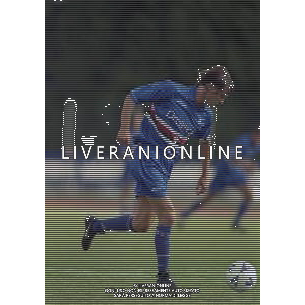 1999-2000 VAL DI FIEMME-PARTITA AMICHEVOLE SAMPDORIA CALCIO NELLA FOTO FRANCESCO PALMIERI AG ALDO LIVERANI SAS