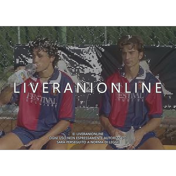1999-2000 GENOA CALCIO NELLA FOTO CARLO SASSARINI E MASSIMILIANO TANGORRA AG ALDO LIVERANI SAS