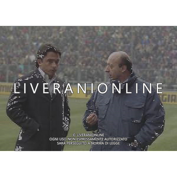 RETROSPETTIVA LUCIANO MOGGI DIRIGENTE JUVENTUS NELLA FOTO LUCIANO MOGGI NELL\'ANNO 1999-2000 CON IL FIGLIO ALESSANDRO MOGGI  AG ALDO LIVERANI SAS 
