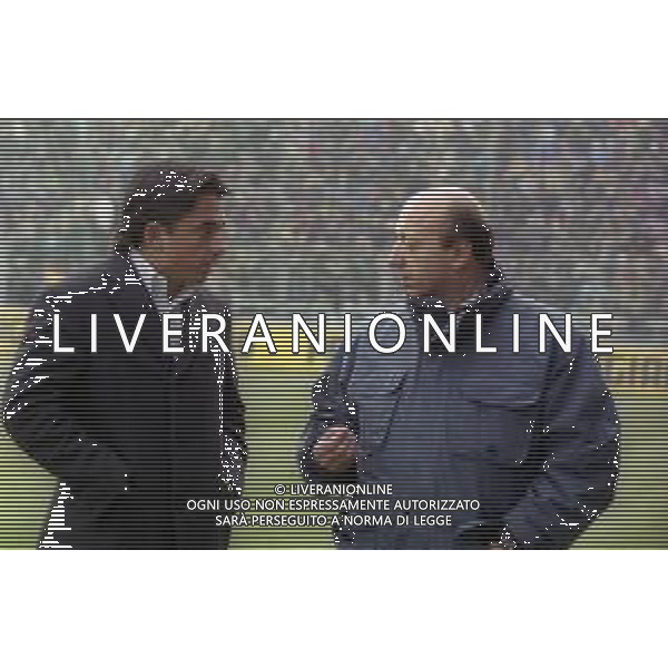 RETROSPETTIVA LUCIANO MOGGI DIRIGENTE JUVENTUS NELLA FOTO LUCIANO MOGGI NELL\'ANNO 1999-2000 CON IL FIGLIO ALESSANDRO MOGGI  AG ALDO LIVERANI SAS 