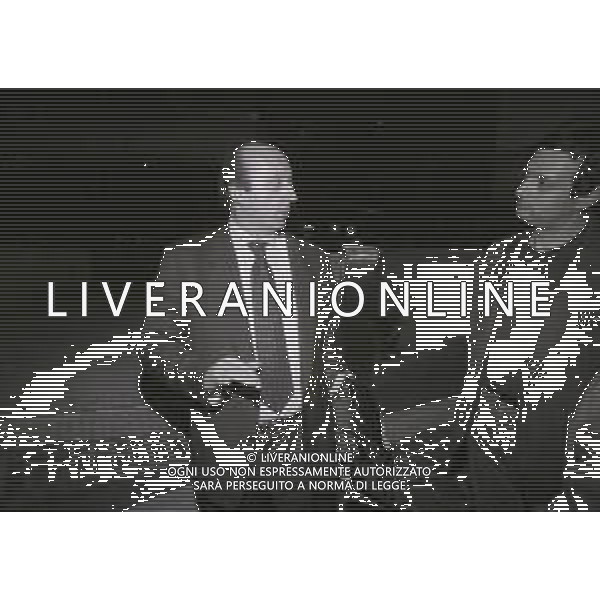 RETROSPETTIVA LUCIANO MOGGI DIRIGENTE JUVENTUS NELLA FOTO LUCIANO MOGGI CON ROBERTO BETTEGA E ANTONIO GIRAUDO A MILANO PER L\'ACQUISIZIONE DEL GIOCATORE FILIPPO INZAGHI IL 03-06-1997 AG ALDO LIVERANI SAS