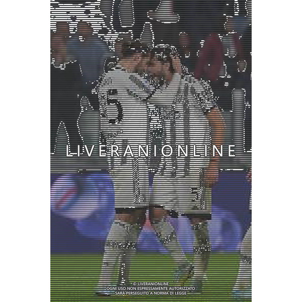 Torino 21.10.2022 Allianz Stadium ©Manuela Viganti/Agenzia Aldo Liverani Juventus vs Empoli Campionato Calcio Serie A TIM 2022/2023 11a giornata Nella foto: esultanza adrien rabiot e manuel locatelli dopo il gol / AGENZIA ALDO LIVERANI SAS
