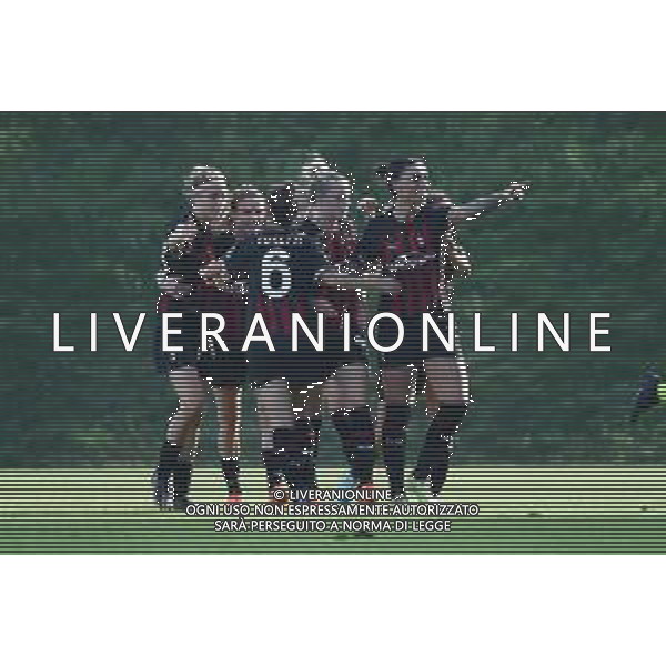 TVRG esultanza Milan dopo il gol del 3 a 1 Martina Piemonte Milan vs Juventus Zanica (BG) 22-10-2022 AlbinoLeffe Stadium Serie A femminile TIMVISION - 7a giornata foto Roberto Garavaglia/ag. Aldo Liverani sas / AGENZIA ALDO LIVERANI SAS
