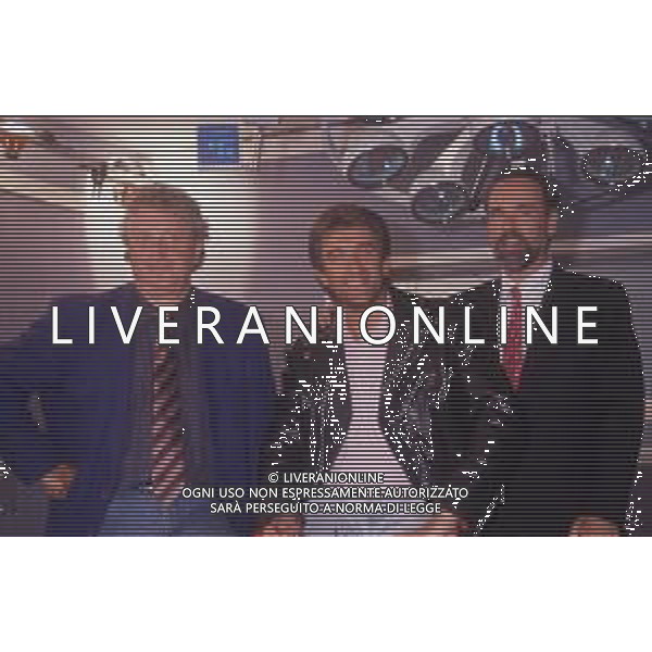RETROSPETTIVA ANTONIO RICCI AUTORE TELEVISIVO NELLA FOTO ANTONIO RICCI CON GIANFRANCO D\'ANGELO ED EZIO GREGGIO NELLA TRASMISSIONE “ODIENS“ AG ALDO LIVERANI SAS 