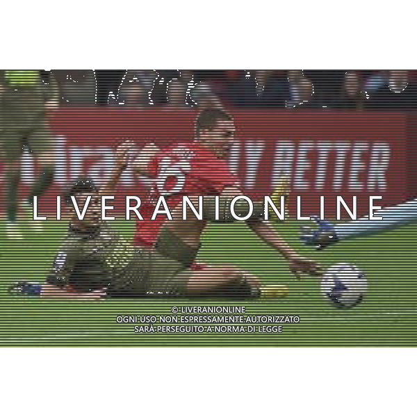 Brahim Diaz (Milan) segna il gol dell\'1 a 0 Milan vs Monza Milano 22-10-2022 Stadio Giuseppe Meazza - San Siro Campionato Serie A TIM - 11a giornata foto Roberto Garavaglia/ag. Aldo Liverani sas