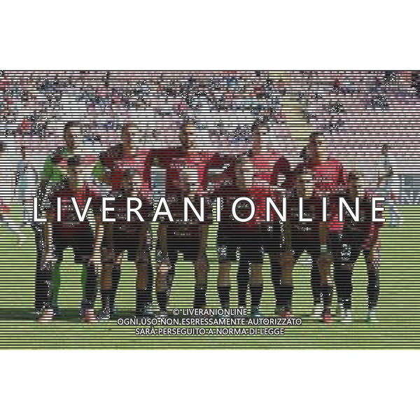 REGGINA VS PERUGIA CAMPIONATO CALCIO SERIE B REGGIO CALABRIA 22/10/2022 NELLA FOTO LA FORMAZIONE DELLA REGGINA -COLOMBI, CIONEK, HERNANI, FABBIAN, RIVAS, PIEROZZI, MENEZ, MAJER, GAGLIOLO, DI CHIARA, RICCI. ©GARREFFA / AGENZIA ALDO LIVERANI SAS