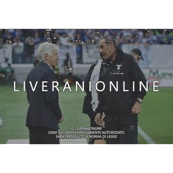 TVRG Gian Piero Gasperini allenatore Atalanta e Maurizio Sarri allenatore Lazio Atalanta vs Lazio Bergamo 23-10-2022 Gewiss Stadium - Stadio Atleti Azzurri d\'Italia Campionato Serie A TIM - 11a giornata foto Roberto Garavaglia/ag. Aldo Liverani sas / AGENZIA ALDO LIVERANI SAS