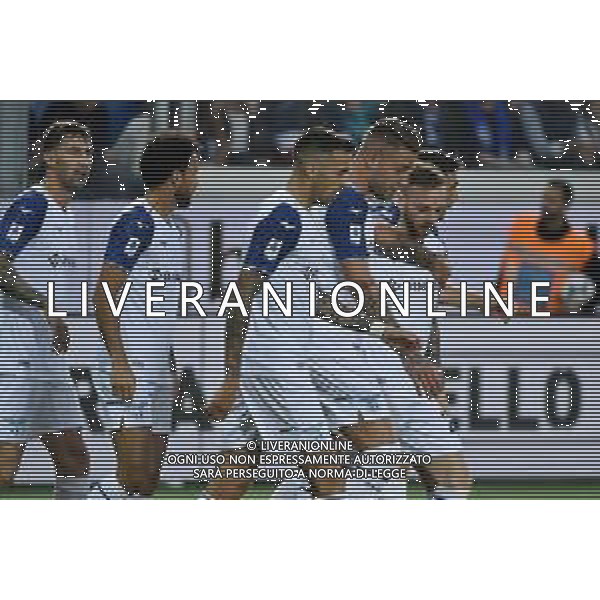 TVRG esultanza Lazio dopo il gol dell\'1 a 0 Mattia Zaccagni Atalanta vs Lazio Bergamo 23-10-2022 Gewiss Stadium - Stadio Atleti Azzurri d\'Italia Campionato Serie A TIM - 11a giornata foto Roberto Garavaglia/ag. Aldo Liverani sas / AGENZIA ALDO LIVERANI SAS