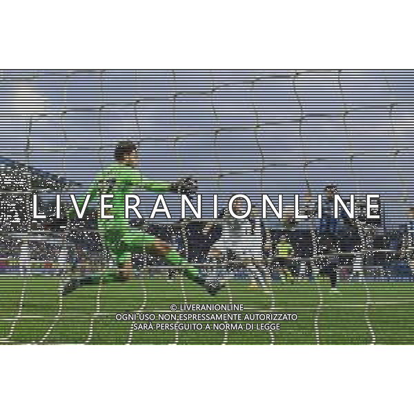 TVRG Mattia Zaccagni (Lazio) segna il gol dell\'1 a 0 Atalanta vs Lazio Bergamo 23-10-2022 Gewiss Stadium - Stadio Atleti Azzurri d\'Italia Campionato Serie A TIM - 11a giornata foto Roberto Garavaglia/ag. Aldo Liverani sas / AGENZIA ALDO LIVERANI SAS