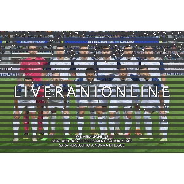 TVRG la formazione della Lazio, in piedi da SX Ivan Provedel, Nicolo\' Casale, Sergej Milinkovic-Savic, Alessio Romagnoli, Matias Vecino e Adam Marusic; in basso da SX Pedro Eliezer Rodriguez Ledesma, Manuel Lazzari, Felipe Anderson Pereira Gomes, Danilo Cataldi e Mattia Zaccagni Atalanta vs Lazio Bergamo 23-10-2022 Gewiss Stadium - Stadio Atleti Azzurri d\'Italia Campionato Serie A TIM - 11a giornata foto Roberto Garavaglia/ag. Aldo Liverani sas/ AGENZIA ALDO LIVERANI SAS