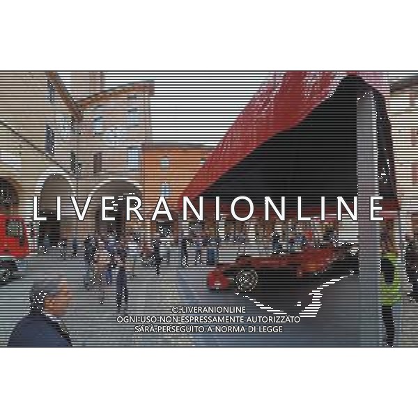 IMOLA 24 10 2022 FERRARI FINALI MONDIALI NELLA FOTO FERRARI 2021 DI CARLOS SAINZ IN PIAZZA CADUTI PER LA LIBERTA\' foto gianni sanna-ag aldo liverani sas