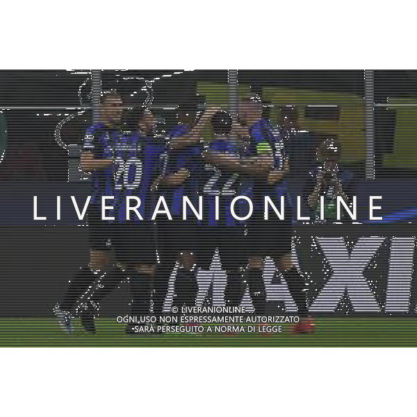 Fc Internazionale-Viktoria Plen, Uefa Champions League 2022--2023 26 October 2022 at Stadio Giuseppe Meazza in Milan, Italy In pic: Inter celebrate gol FOTO ANDREA ROSITO-AG ALDO LIVERANI SAS