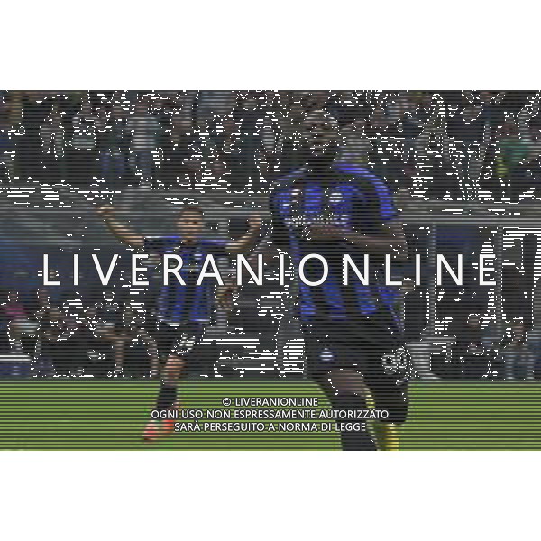 Fc Internazionale-Viktoria Plen, Uefa Champions League 2022--2023 26 October 2022 at Stadio Giuseppe Meazza in Milan, Italy In pic: Romelu Lukaku celebrate 4-0 FOTO ANDREA ROSITO-AG ALDO LIVERANI SAS