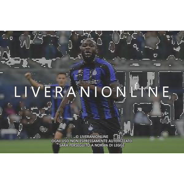 Romelu Lukaku (Inter) esulta dopo il gol del 4 a 0 Inter vs Viktoria Plzen Milano 26-10-2022 Stadio Giuseppe Meazza - San Siro UEFA Champions League fase a gironi gruppo C - 5a giornata foto Roberto Garavaglia/ag. Aldo Liverani sas /AGENZIA ALDO LIVERANI SAS
