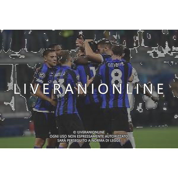 esultanza Inter dopo il gol del 4 a 0 Romelu Lukaku Inter vs Viktoria Plzen Milano 26-10-2022 Stadio Giuseppe Meazza - San Siro UEFA Champions League fase a gironi gruppo C - 5a giornata foto Roberto Garavaglia/ag. Aldo Liverani sas /AGENZIA ALDO LIVERANI SAS