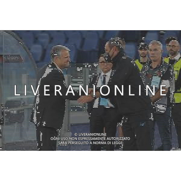 Lazio vs Midtjylland Europa League - 5 Giornata Stadio Olimpico - Roma 27-10-2022 nella foto Albert Capellas e Sarri maurizio ©Federico Gaetano/AGENZIA ALDO LIVERANI SAS