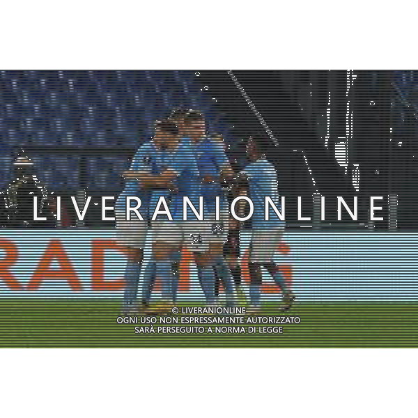 Lazio vs Midtjylland Europa League - 5 Giornata Stadio Olimpico - Roma 27-10-2022 nella foto Esultanza Lazio dopo il gol di Sergej Milinkovic Savic ©Federico Gaetano/AGENZIA ALDO LIVERANI SAS