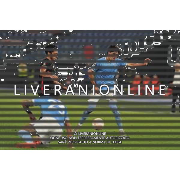Lazio vs Midtjylland Europa League - 5 Giornata Stadio Olimpico - Roma 27-10-2022 nella foto Cancellieri e Evander ©Federico Gaetano/AGENZIA ALDO LIVERANI SAS