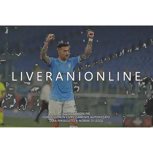 Lazio vs Midtjylland Europa League - 5 Giornata Stadio Olimpico - Roma 27-10-2022 nella foto Esultanza finale Matias Vecino ©Federico Gaetano/AGENZIA ALDO LIVERANI SAS
