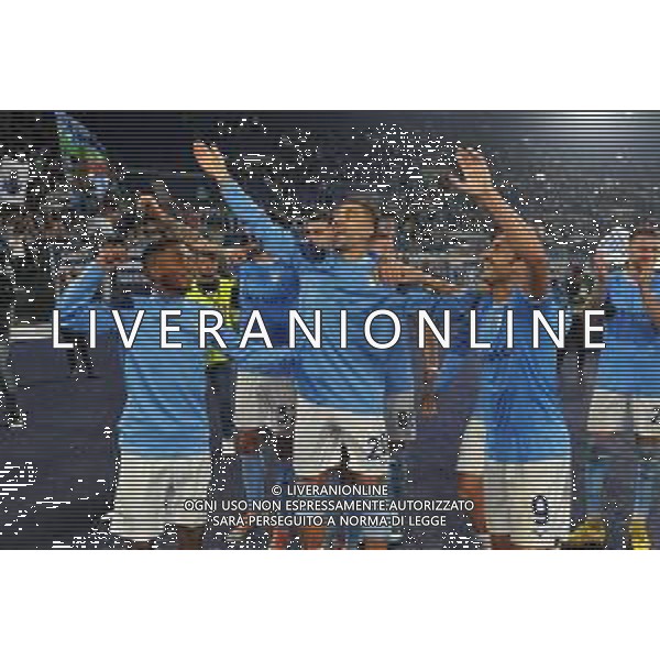 Lazio vs Midtjylland Europa League - 5 Giornata Stadio Olimpico - Roma 27-10-2022 nella foto Esultanza finale Lazio ©Federico Gaetano/AGENZIA ALDO LIVERANI SAS