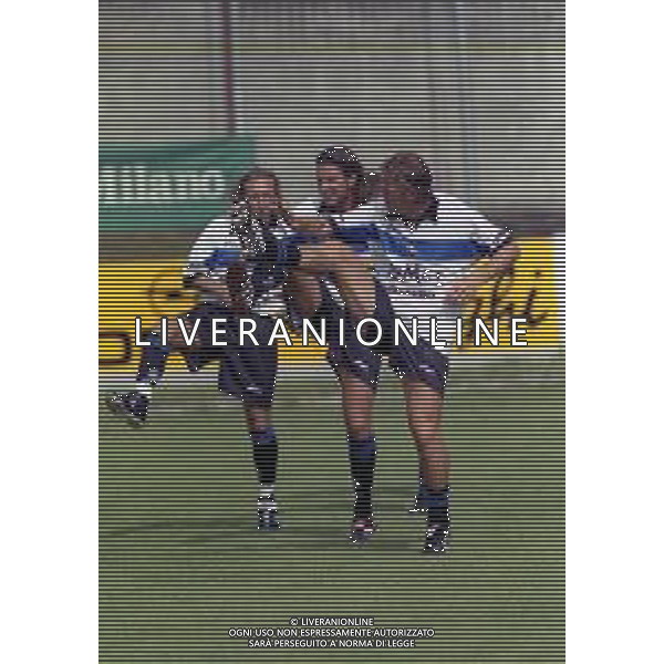03-08-1999 ALZANO LOMBARDO-AMICHEVOLE ALZANO-ATALANTA NELLA FOTO MASSIMO CARRERA-CRISTIANO DONI E MARCO NAPPI AG ALDO LIVERANI SAS